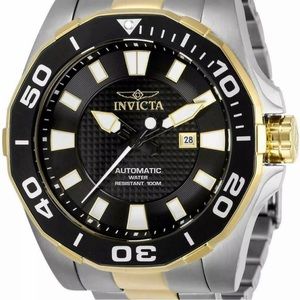 Invicta Men's Pro Diver Automatic 3 Hand Black Dial Watch
